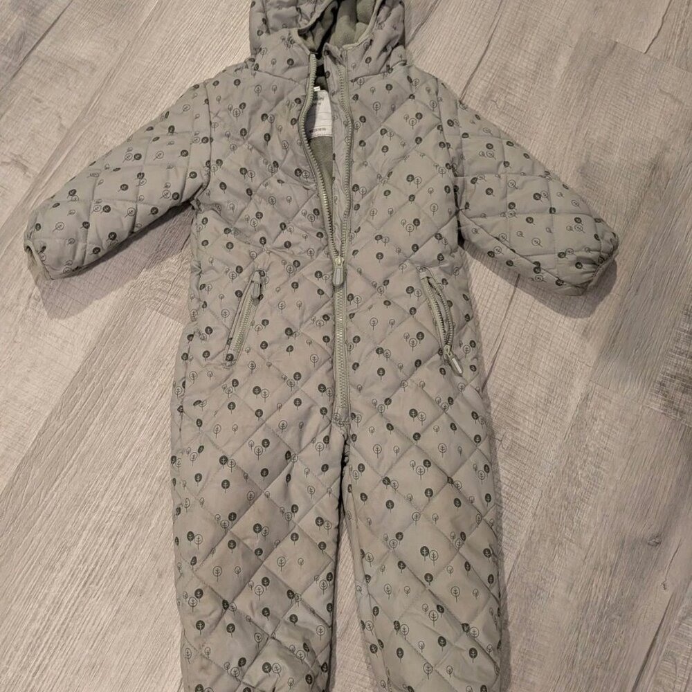 Topo Mini SIze 18-24 Months Girls One Piece Snow Suit Fleece Lined  Crisp Clean